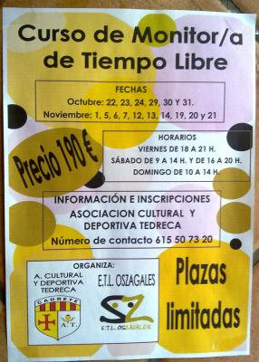 CURSO MONITOR DE TIEMPO LIBRE
